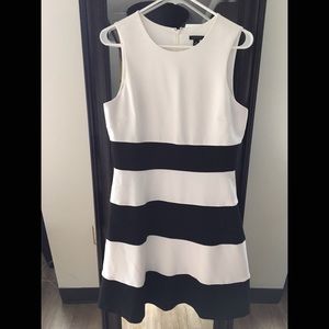 Ann Taylor Striped Flare Dress